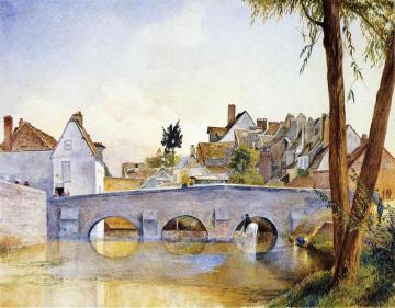 Pont de Minimes, Chartres Artwork by Henry Roderick Newman