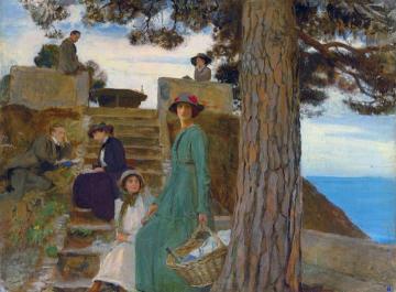 A Picnic At Portofino Artwork by George Spencer Watson