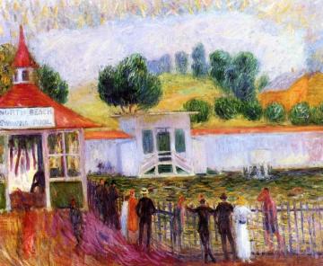 North Beach Swimming Pool Artwork by William James Glackens