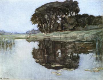 Landzicht Farm Under Unclouded Blue Sky Artwork by Piet Mondrian