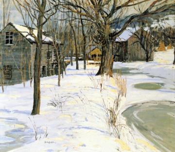 Winter Landscape Artwork by Walter Elmer Schofield