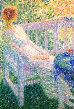 Young Woman In The Garden Artwork by Leon De Smet