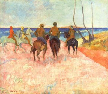 Riders on the Beach Artwork by Paul Gauguin