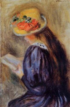 The Little Reader Artwork by Pierre Auguste Renoir