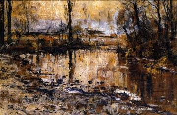 Autumn Evening on the Ilm Artwork by Christian Rohlfs