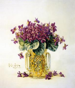 Violets Artwork by Raoul de Longpre