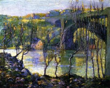 Washington Bridge, Harlem River Artwork by Ernest Lawson
