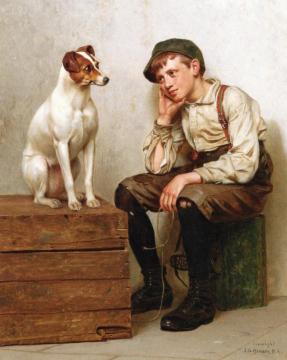 Mutual Admiration, 1898 Artwork by John George Brown