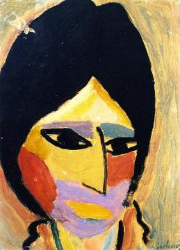 Mystical Head: Raven's Wing II Artwork by Alexej Jawlensky