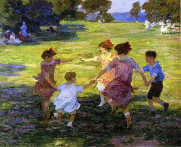Ring Around The Rosie Artwork by Edward Potthast