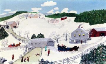 Over The River To Grandma Artwork by Anna Mary Robertson Grandma Moses
