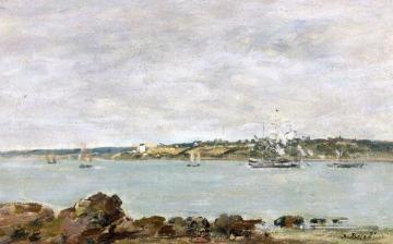 Brittany, Riverscape Artwork by Eugène-Louis Boudin