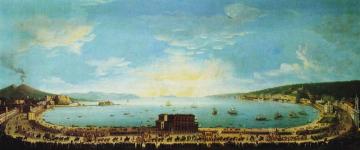 A panoramic view of the Bay of Naples Artwork by Antonio Joli
