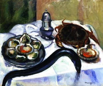 Seafood and Eel Artwork by Henri Manguin