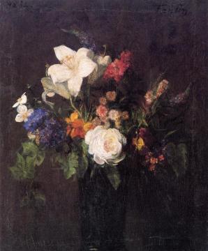 Vase of Flowers Artwork by Henri Fantin-Latour