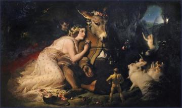 Scene From A Midsummer Night’s Dream, Titania And Bottom Artwork by Edwin Henry Landseer