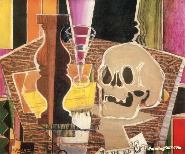Baluster And Skull Artwork by Georges Braque