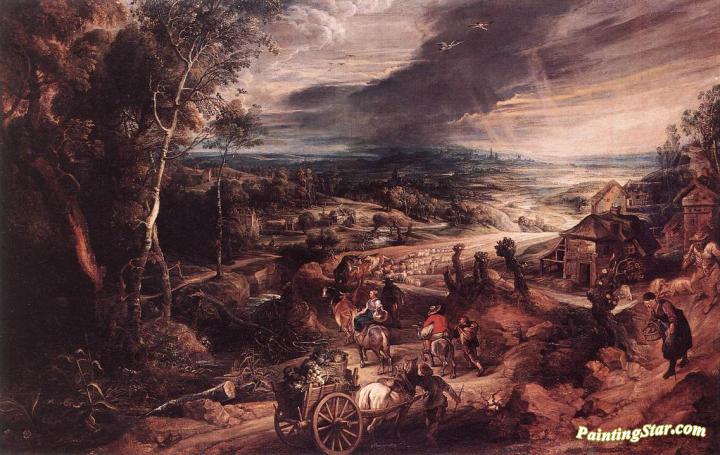 Summer: Peasants Going to Market Artwork by Peter Paul Rubens