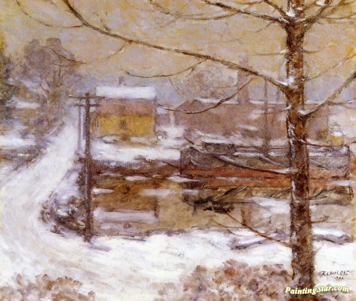 Mill Bridge, Cos Cob Artwork by Elmer Livingston MacRae