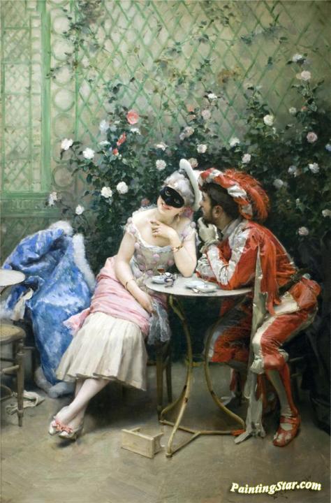 Masqueraders Artwork by Raimundo de Madrazo y Garreta