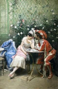 Masqueraders Artwork by Raimundo de Madrazo y Garreta