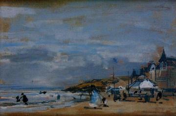 The Beach at Trouville Artwork by Eugène-Louis Boudin