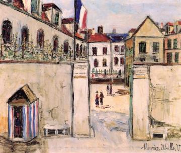 Company Barracks (Oise) Artwork by Maurice Utrillo