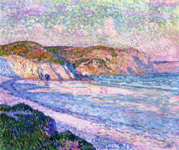 The Beach at Morgat Artwork by Theo van Rysselberghe