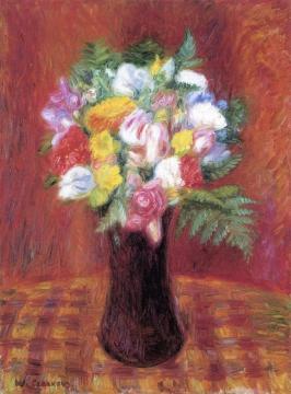 Bouquet in Purple Vase Artwork by William James Glackens