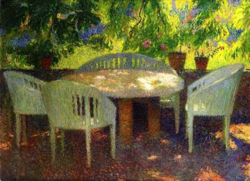 Table under the Arbor Artwork by Henri Martin