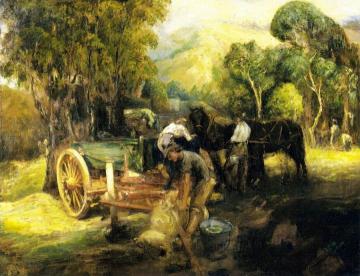 Dairy Farm in the Arroyo Seco Artwork by Jean Mannheim