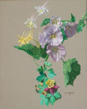 Floral Scene Artwork by George Laurence Nelson
