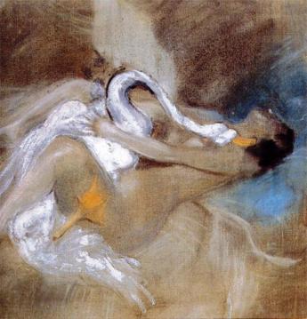 Leda with Swan Artwork by Giovanni Boldini