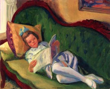 Young Girl Reading, Gloucester Artwork by John Sloan
