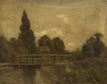 River Scene Artwork by Thomas Edwin Mostyn