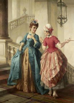 Gossip On The Stairs Artwork by Otto Erdmann