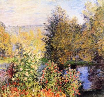 The Hoschedes' Garden at Montgeron Artwork by Claude Oscar Monet