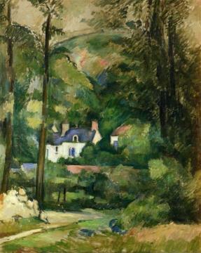 Houses in the Greenery Artwork by Paul Cezanne
