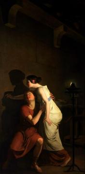 Dibutade ou l’origine du dessin Artwork by Joseph-Benoit Suvee