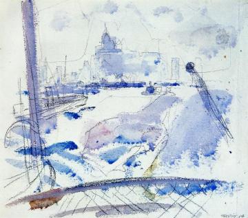 New York from the Ferry Artwork by John Marin