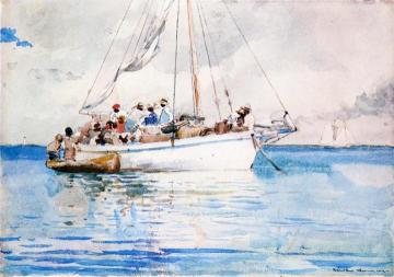 Key West, Hauling Anchor Artwork by Winslow Homer