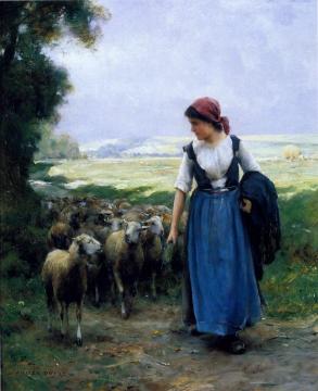 The Young Shepherdess Artwork by Julien Dupre