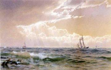 Coastal Scene with Sailboats Artwork by William Trost Richards