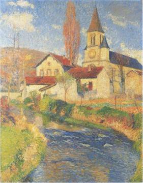 Church by the River Artwork by Henri Martin