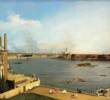 The Thames and the City of London from Richmond House Artwork by Giovanni Antonio Canal
