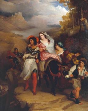 The Escape Of Francesco Novello Di Carrara, With His Wife, From The Duke Of Milan Artwork by Sir Charles Lock Eastlake