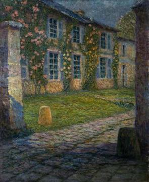 House with Roses Artwork by Henri Le Sidaner