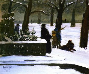 Commonwealth Ave, Boston Artwork by George Benjamin Luks