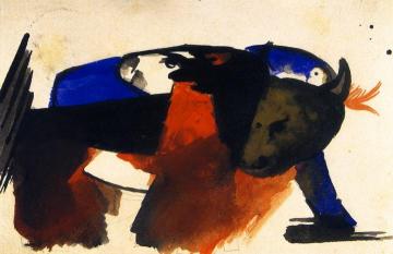 Two Animals Artwork by Franz Marc