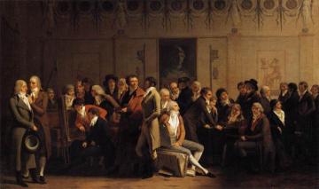 Meeting of Artists in Isabey's Studio Artwork by Louis Leopold Boilly